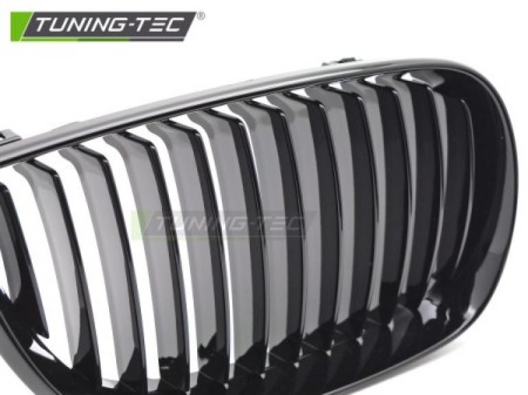Preview: Upgrade Sportgrill / Kühlergrill Nieren für BMW 1er E87 04-07 Hochglanz schwarz
