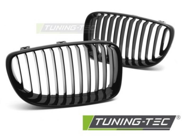 Upgrade Sportgrill / Kühlergrill Nieren für BMW 1er E87/E81/E82/E88 LCI 07-13 Hochglanz schwarz