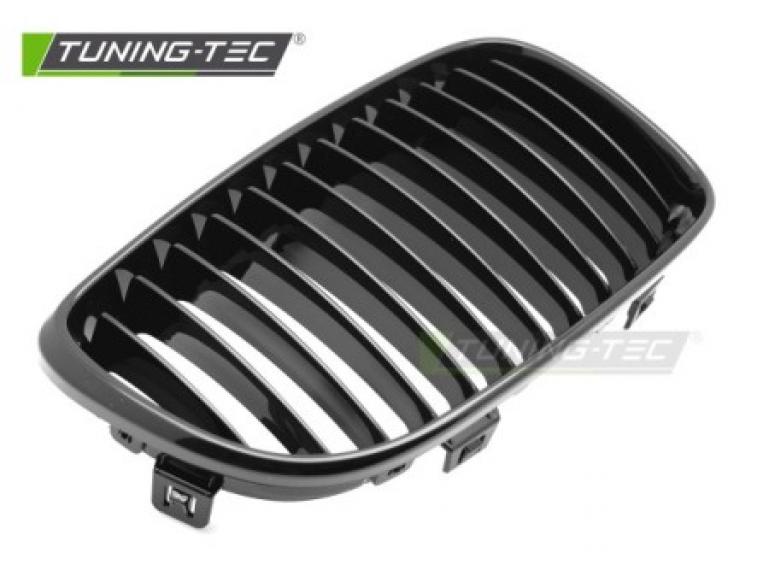 Preview: Upgrade Sportgrill / Kühlergrill Nieren für BMW 1er E87/E81/E82/E88 LCI 07-13 Hochglanz schwarz