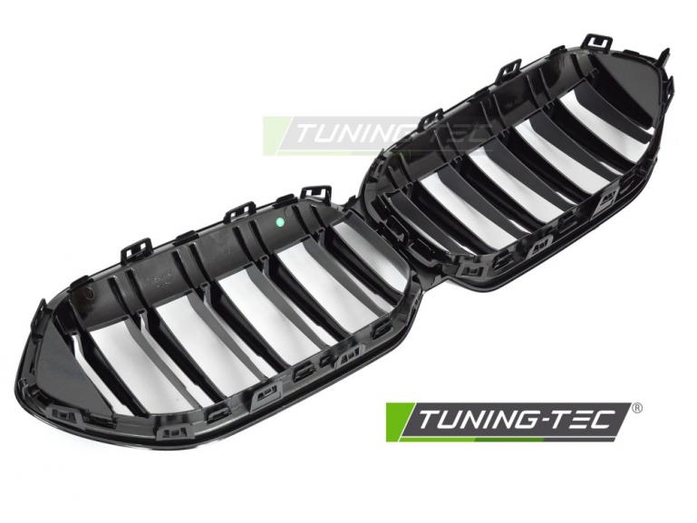 Preview: Upgrade Doppelsteg Design Sportgrill Nieren für BMW 2er F44 Grand Coupe 19-24 Hochglanz schwarz