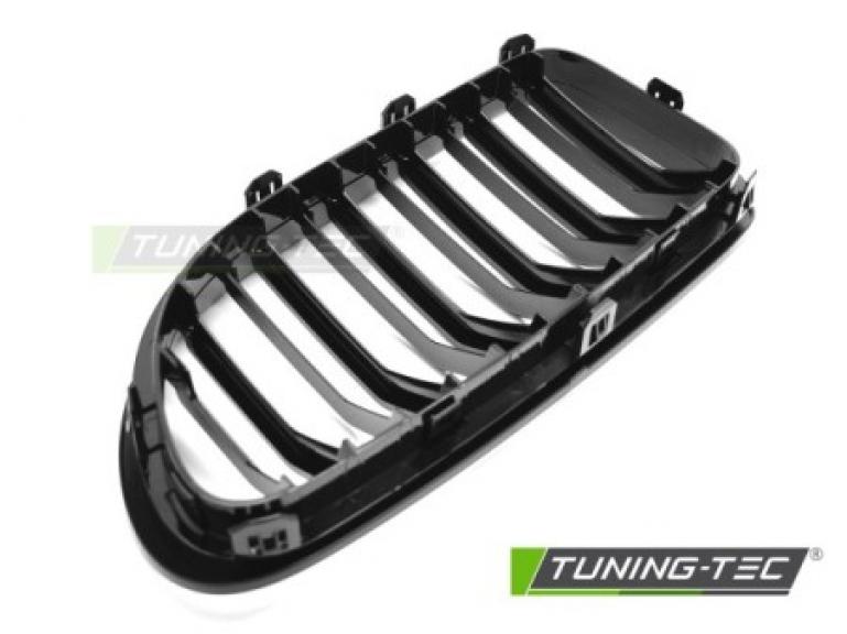 Upgrade Doppelsteg-Design Sportgrill / Frontgrill Nieren für BMW 6er F12 / F13 Coupe/Cabrio 11-18 Hochglanz schwarz