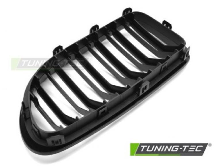 Upgrade Doppelsteg-Design Sportgrill / Frontgrill Nieren für BMW 6er F12 / F13 Coupe/Cabrio 11-18 Matt schwarz