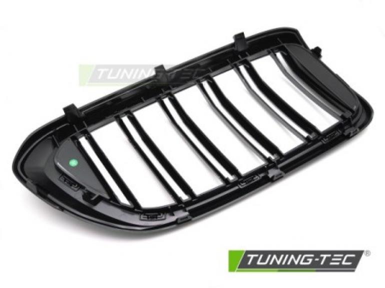 Preview: Upgrade Doppelsteg-Design Sportgrill / Frontgrill Nieren für BMW 6er G32 Gran Turismo (GT) 17-20 Hochglanz schwarz