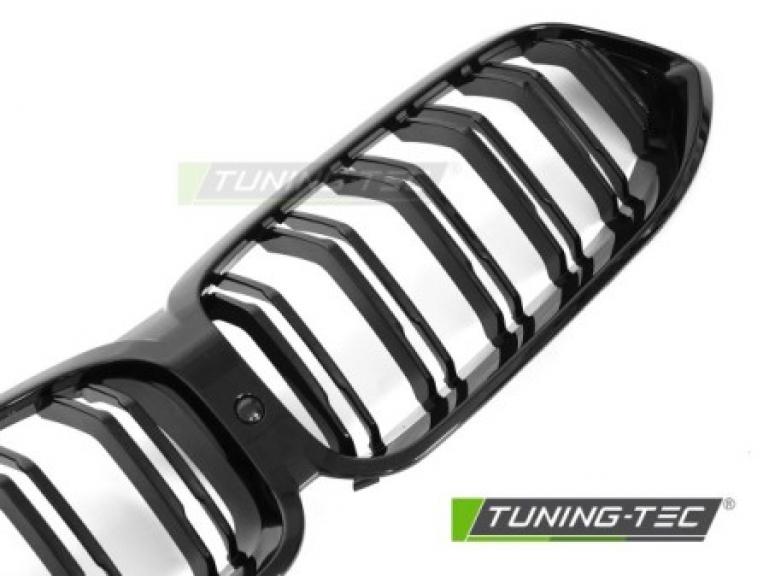 Preview: Upgrade Doppelsteg-Design Sportgrill / Frontgrill Nieren für BMW 8er G14 / G15 18-22 Hochglanz schwarz