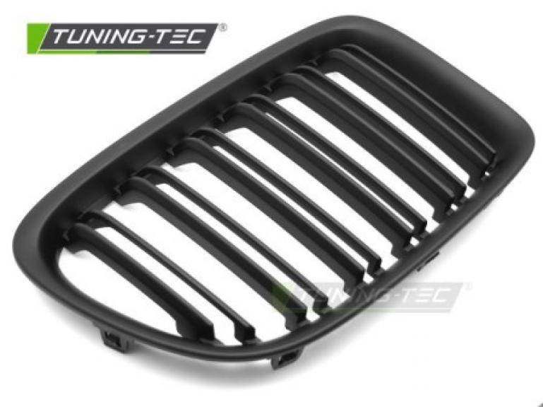 Preview: Upgrade Doppelsteg Design Sportgrill / Frontgrill Nieren für BMW X1 E84 09-12 Matt schwarz