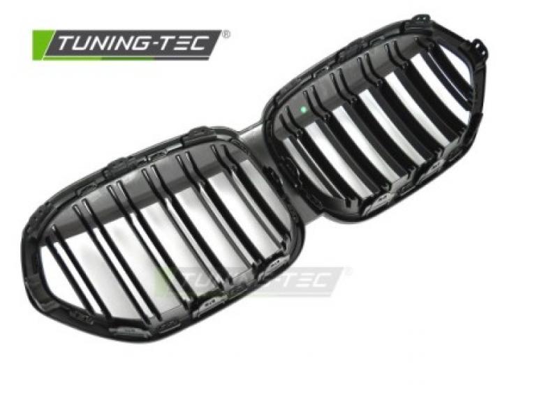 Preview: Upgrade Doppelsteg Design Sportgrill / Frontgrill Nieren für BMW X1 F48 LCI 20-22 Matt schwarz