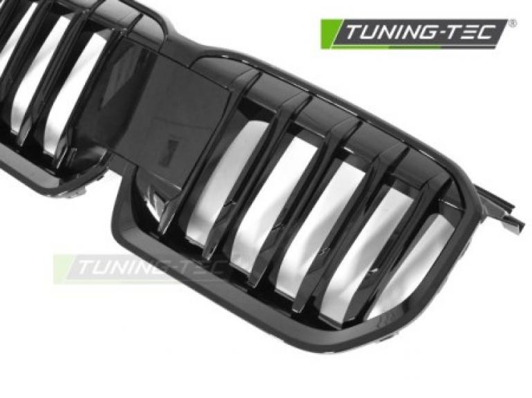 Preview: Upgrade Design Sportgrill / Frontgrill Nieren für BMW X1 U11 22+ Hochglanz schwarz