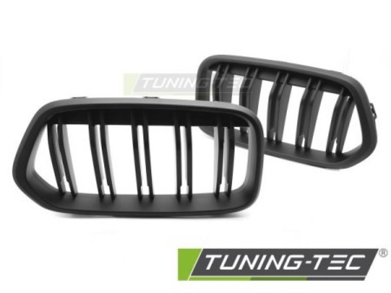 Upgrade Doppelsteg Design Sportgrill / Frontgrill Nieren für BMW X2 F39 18-23 Matt schwarz