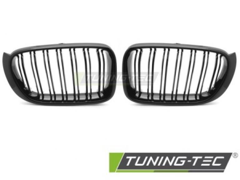 Preview: Upgrade Doppelsteg Design Sportgrill / Frontgrill Nieren für BMW X3 F25 /X4 F26 14-18 Hochglanz schwarz