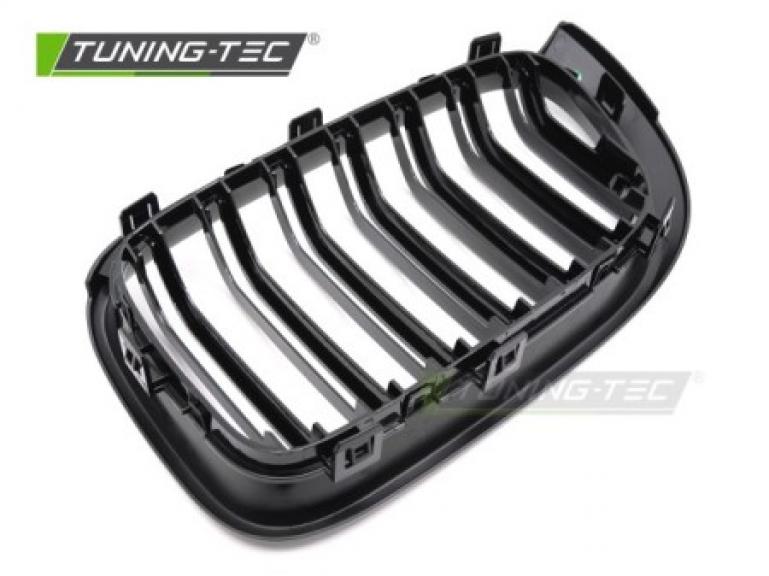 Preview: Upgrade Doppelsteg Design Sportgrill / Frontgrill Nieren für BMW X3 F25 /X4 F26 14-18 Hochglanz schwarz