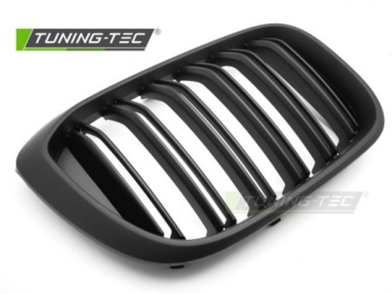 Preview: Upgrade Doppelsteg Design Sportgrill / Frontgrill Nieren für BMW X3 G01 / X4 G02 17-21 Matt schwarz