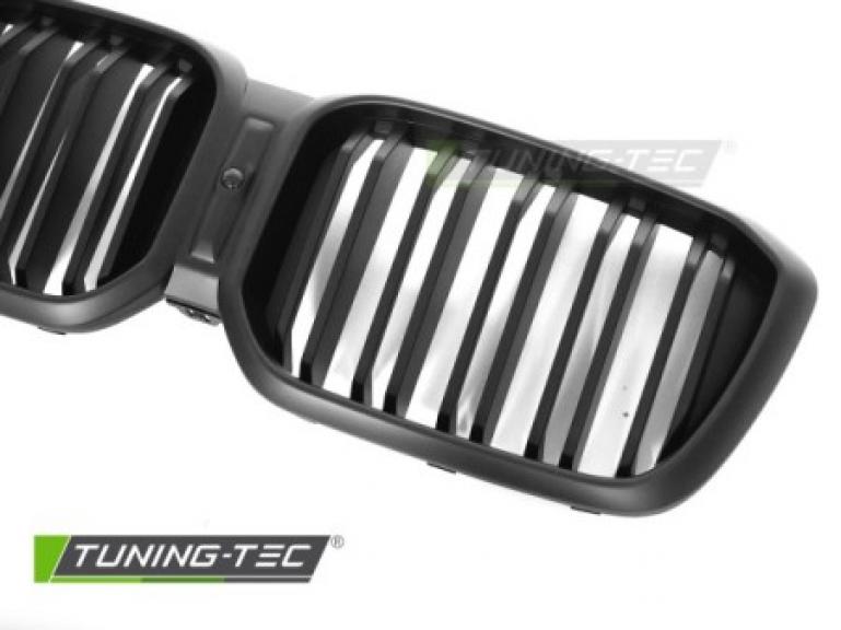 Preview: Upgrade Doppelsteg Design Sportgrill / Frontgrill Nieren für BMW X3 G01 / X4 G02 LCI 21-25 Matt schwarz