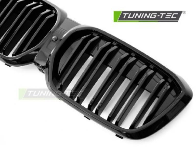 Preview: Upgrade Doppelsteg Design Sportgrill / Frontgrill Nieren für BMW iX3 G08 LCI 21-25 Hochglanz schwarz