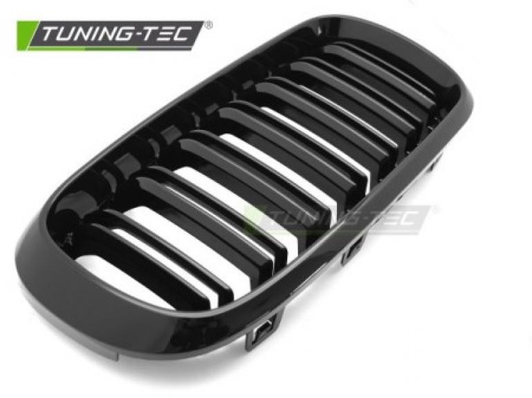 Preview: Upgrade Doppelsteg Design Sportgrill Nieren für BMW X5 F15 / X6 F16 14-19 Hochglanz schwarz