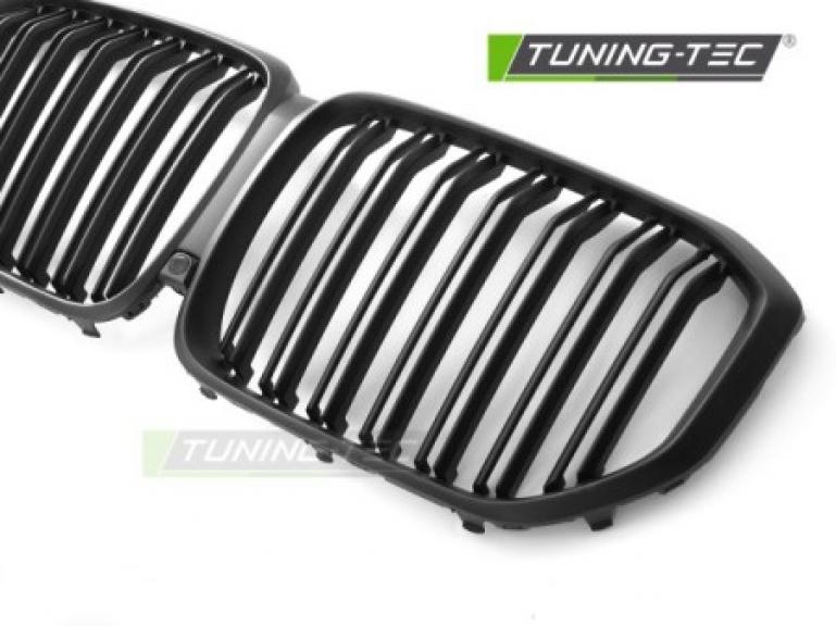 Preview: Upgrade Doppelsteg Design Sportgrill Nieren für BMW X5 G05 19-22 Matt schwarz