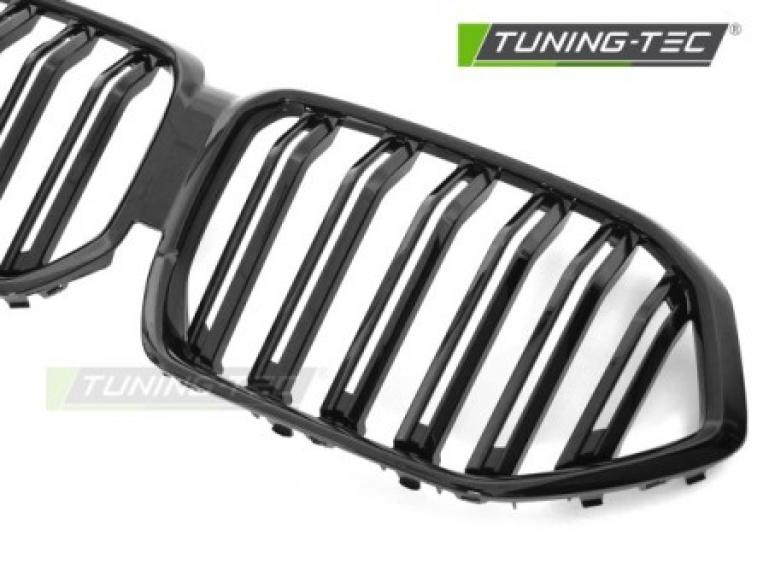 Upgrade Doppelsteg Design Sportgrill Nieren für BMW X6 G06 19-23 Hochglanz schwarz