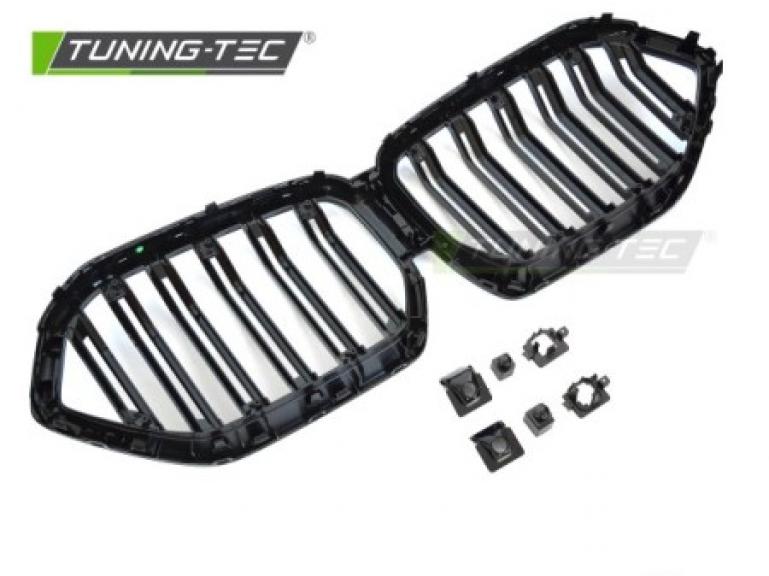 Upgrade Doppelsteg Design Sportgrill Nieren für BMW X6 G06 19-23 Hochglanz schwarz