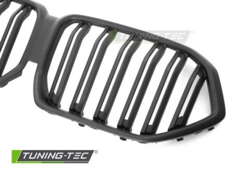 Preview: Upgrade Doppelsteg Design Sportgrill Nieren für BMW X6 G06 19-23 Matt schwarz