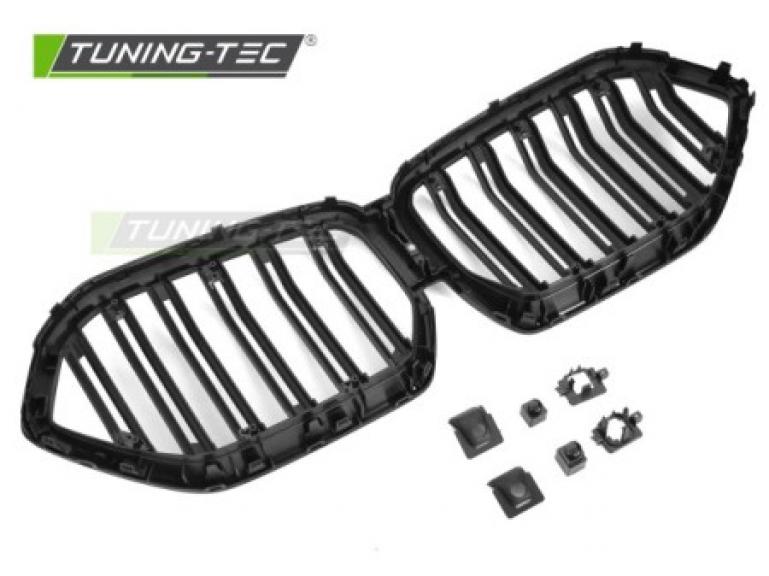 Preview: Upgrade Doppelsteg Design Sportgrill Nieren für BMW X6 G06 19-23 Matt schwarz