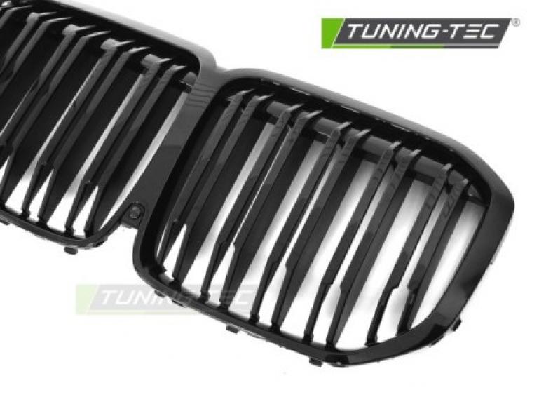 Upgrade Doppelsteg Design Sportgrill Nieren für BMW X7 G07 18-22 Hochglanz schwarz