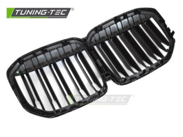 Upgrade Doppelsteg Design Sportgrill Nieren für BMW X7 G07 18-22 Matt schwarz