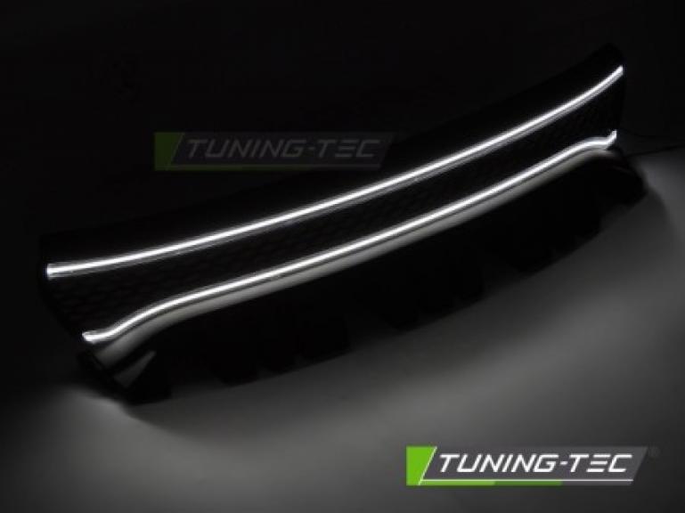 "Sign-Line+" Upgrade Design Sportgrill / Kühlergrill / Wabengitter für Dodge Charger 14-23 schwarz matt mit LED Positionslicht-Leiste