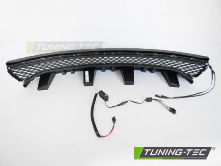 "Sign-Line+" Upgrade Design Sportgrill / Kühlergrill / Wabengitter für Dodge Charger 14-23 schwarz matt mit LED Positionslicht-Leiste