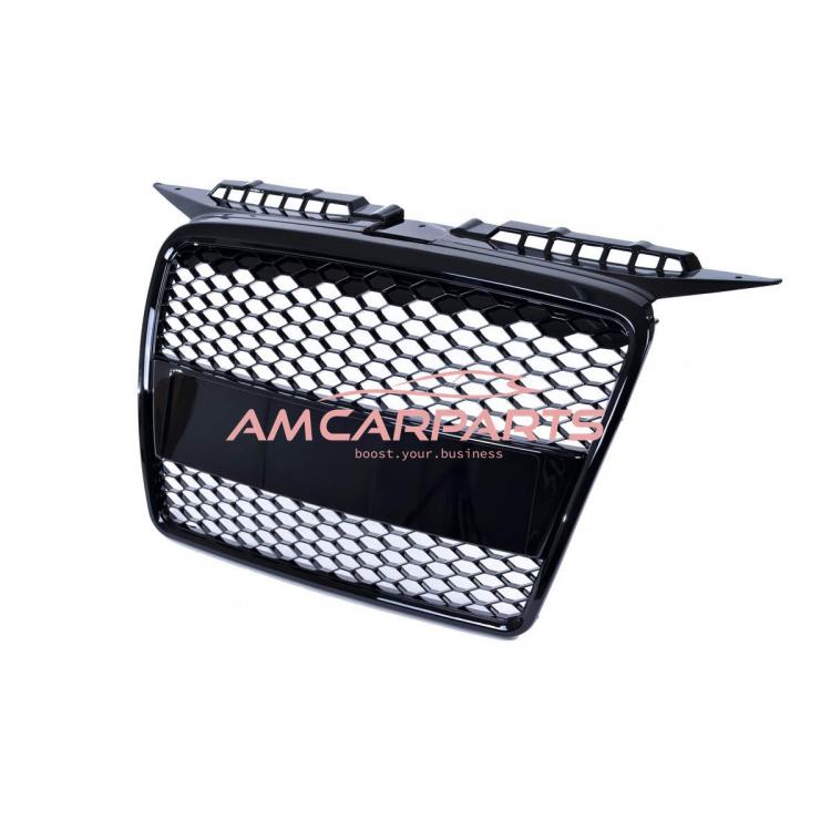 Preview: Upgrade Sportgrill / Kühlergrill für Audi A3 8P 04-08 Hochglanz Schwarz in Wabendesign