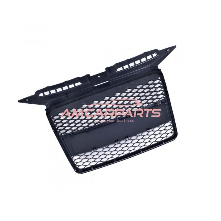 Preview: Upgrade Sportgrill / Kühlergrill für Audi A3 8P 04-08 Hochglanz Schwarz in Wabendesign