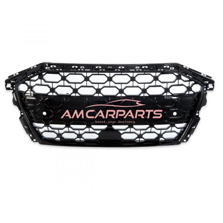 Preview: Upgrade Sportgrill / Kühlergrill für Audi A3 8Y 20+ Hochglanz Schwarz in Wabendesign