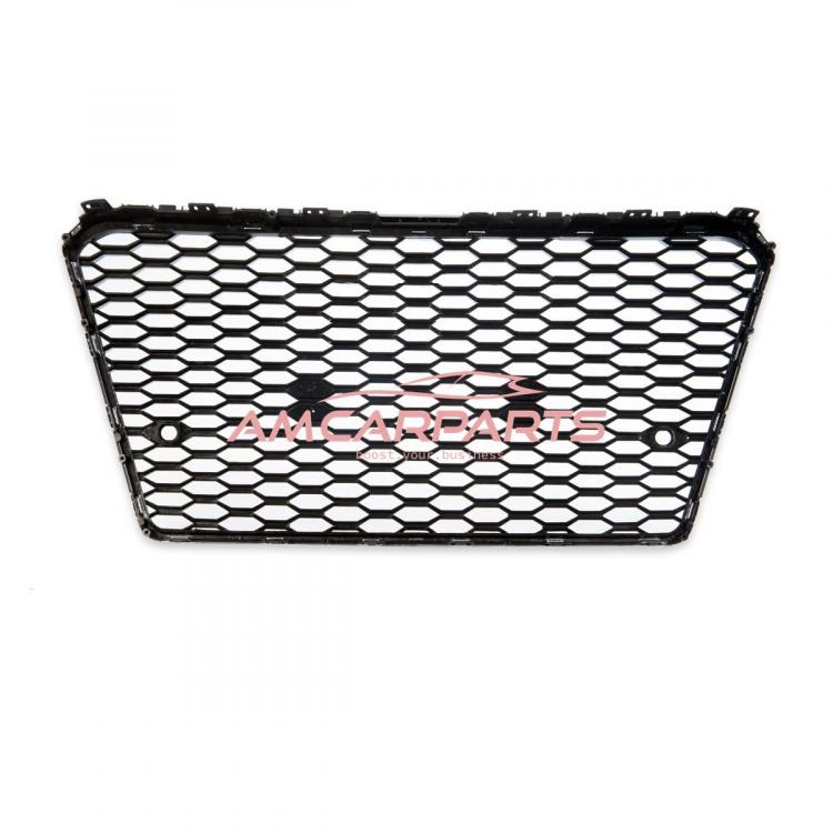 Preview: Upgrade Sportgrill / Kühlergrill für Audi A7 4G 10-14 Hochglanz Schwarz / Chrom in Wabendesign