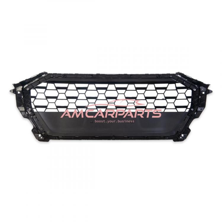 Upgrade Sportgrill / Kühlergrill für Audi Q3 F3 18+ Hochglanz Schwarz in Wabendesign