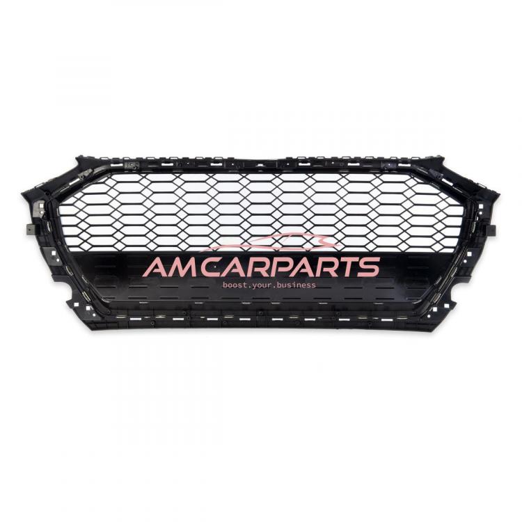 Upgrade Sportgrill / Kühlergrill für Audi Q5 FY Facelift 20+ Hochglanz Schwarz / Matt Silber in Wabendesign