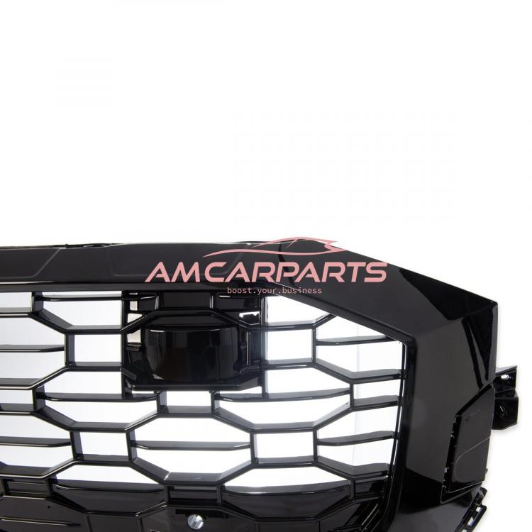 Preview: Upgrade Sportgrill / Kühlergrill für Audi Q8 4M 19+ Hochglanz Schwarz in Wabendesign
