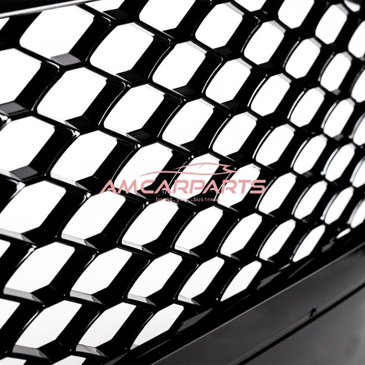 Preview: Upgrade Sportgrill / Kühlergrill für Audi A3 8V Vor-Facelift 13-15 Hochglanz Schwarz / Chrom in Wabendesign