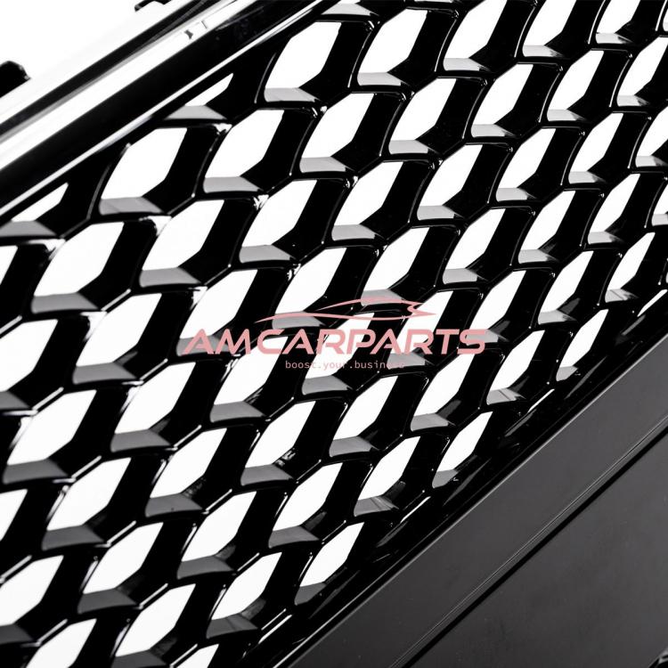 Preview: Upgrade Sportgrill / Kühlergrill für Audi A4 B8 8K Facelift 12-15 Hochglanz Schwarz / Chrom in Wabendesign