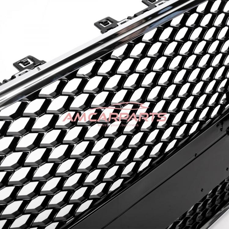 Preview: Upgrade Sportgrill / Kühlergrill für Audi A5 8T Facelift 12-16 Hochglanz Schwarz / Chrom in Wabendesign