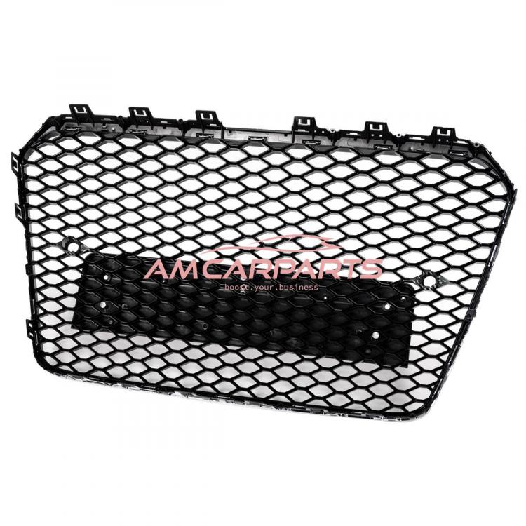 Preview: Upgrade Sportgrill / Kühlergrill für Audi A5 8T Facelift 12-16 Hochglanz Schwarz / Chrom in Wabendesign