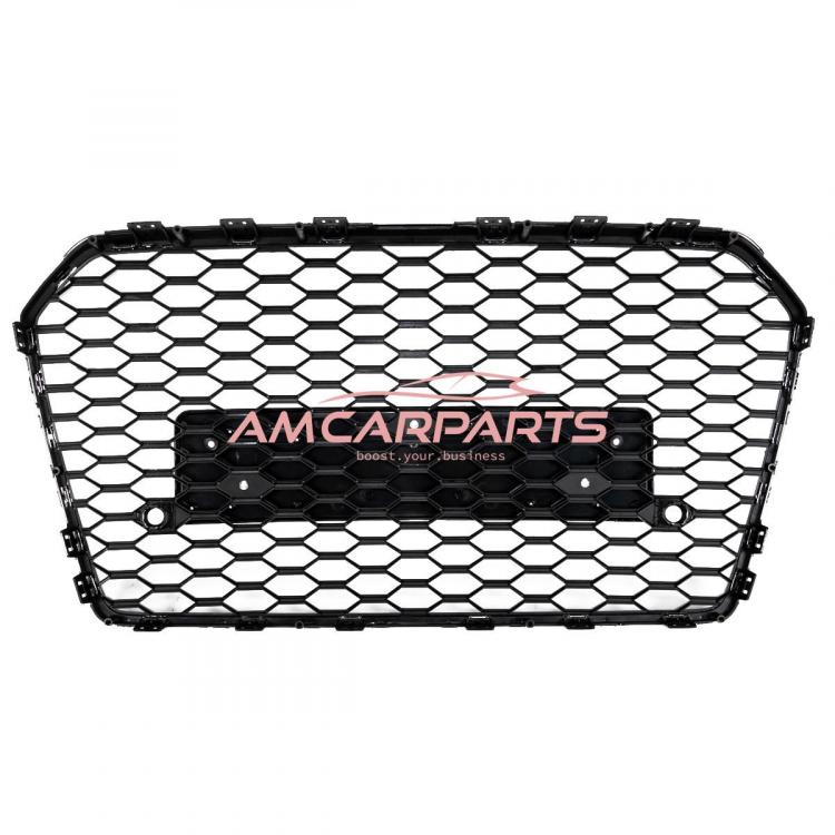 Preview: Upgrade Sportgrill / Kühlergrill für Audi A6 C7 4G Facelift 15-18 Hochglanz Schwarz / Chrom in Wabendesign