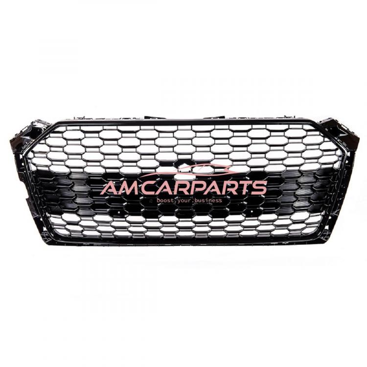 Preview: Upgrade Sportgrill / Kühlergrill für Audi A5 F5 Vor-Facelift 16-19 Hochglanz Schwarz in Wabendesign