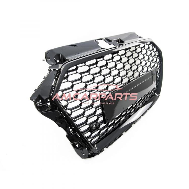 Upgrade Sportgrill / Kühlergrill für Audi A3 8V Facelift 16-19 Hochglanz Schwarz in Wabendesign