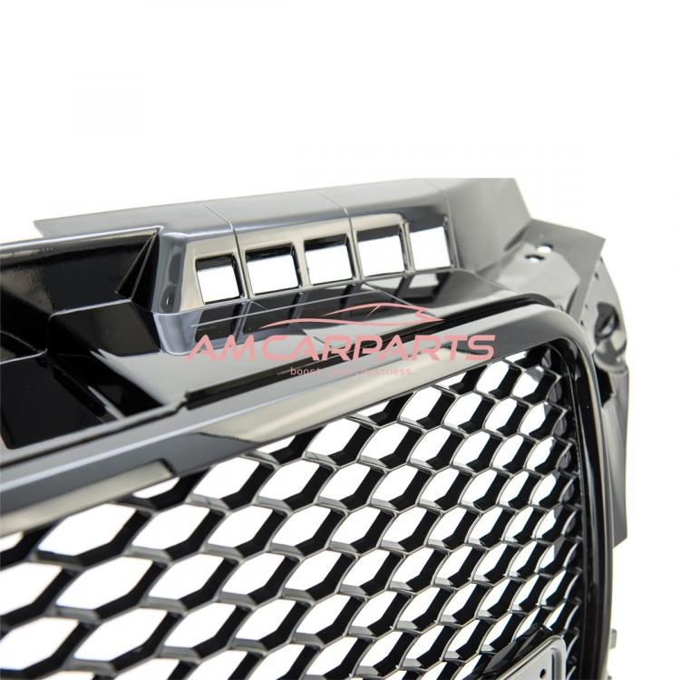 Preview: Upgrade Sportgrill / Kühlergrill für Audi A3 8P Facelift 08-13 Hochglanz Schwarz in Wabendesign