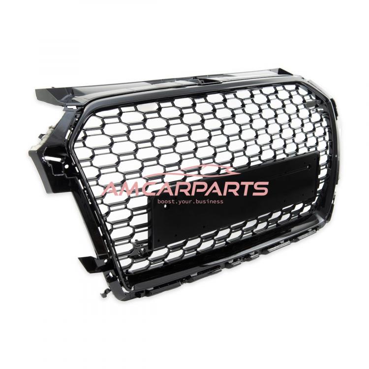 Upgrade Sportgrill / Kühlergrill für Audi A1 8X Facelift 15-18 Hochglanz Schwarz in Wabendesign