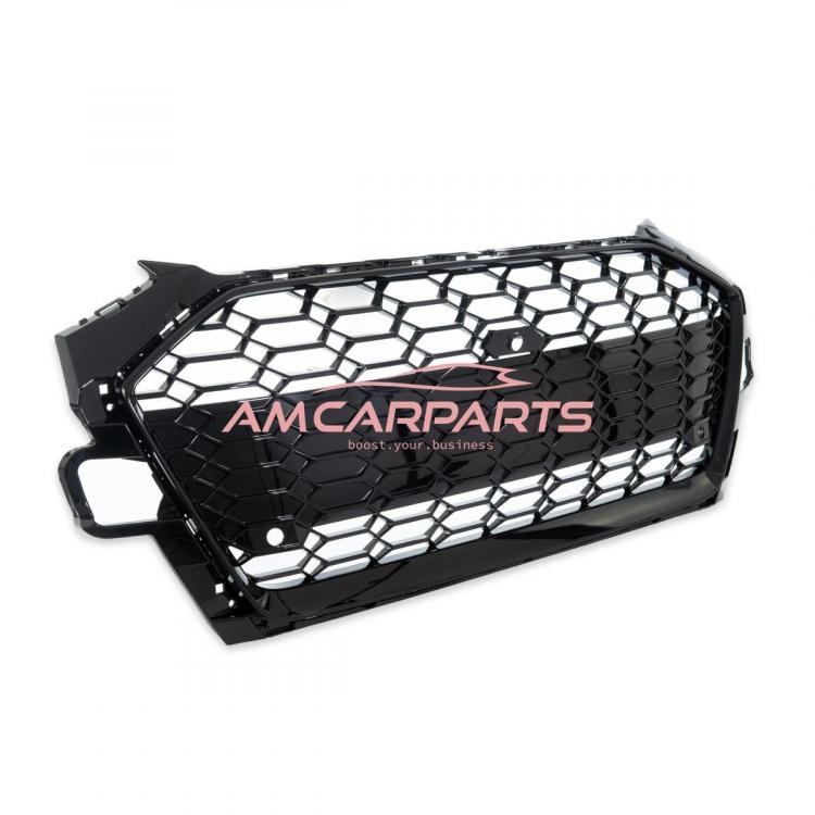Preview: Upgrade Sportgrill / Kühlergrill für Audi A4 B9 8W Facelift 19-23 Hochglanz Schwarz in Wabendesign