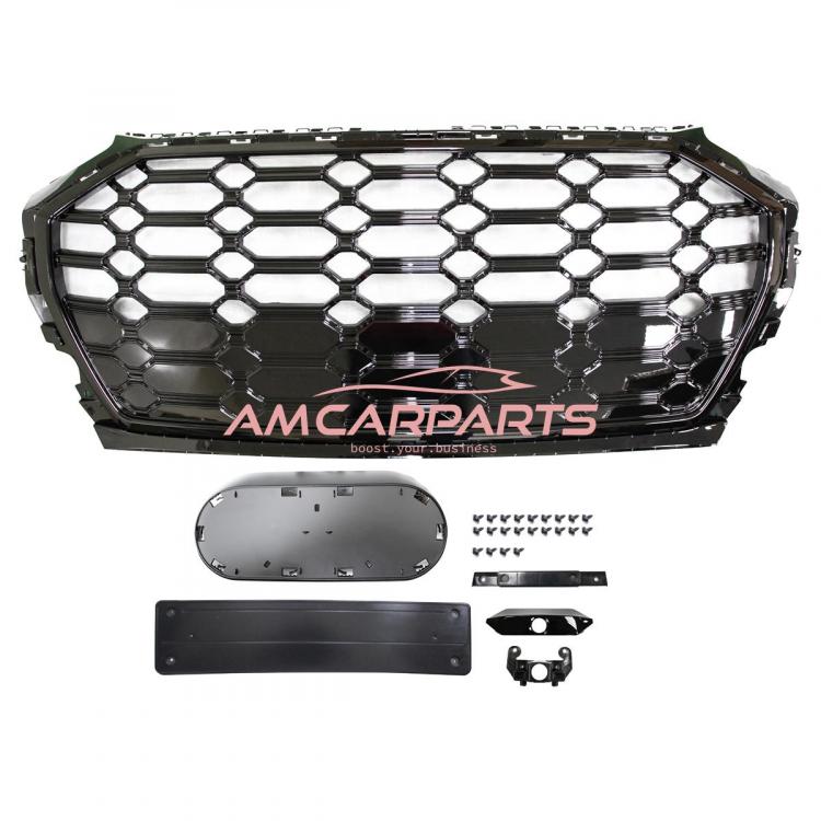 Upgrade Sportgrill / Kühlergrill für Audi Q5 FY 21+ Hochglanz Schwarz in Wabendesign