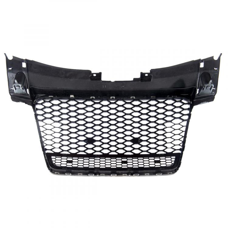 Upgrade "Plus" Sportgrill / Kühlergrill für Audi TT 8J 06-14 Hochglanz Schwarz in Wabendesign