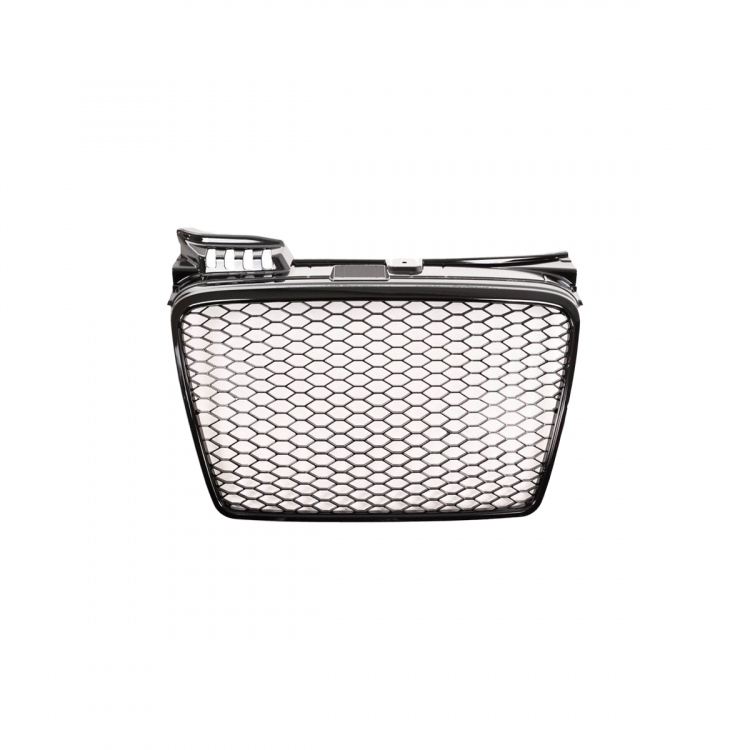 Preview: Upgrade Sportgrill / Kühlergrill für Audi A4 B7 8E 04-08 Hochglanz Schwarz / Matt Schwarz in Wabendesign