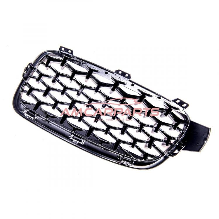 Upgrade "Teardrop" Design Kühlergrill / Sportgrill passend für BMW 3er F30 / F31 11-19 Hochglanz schwarz / chrom