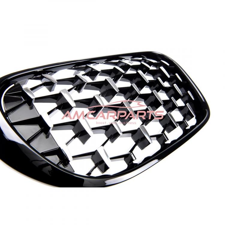 Upgrade "Teardrop" Design Kühlergrill / Sportgrill passend für BMW 7er G11 / G12 Vor-Facelift 15-19 Hochglanz schwarz / chrom