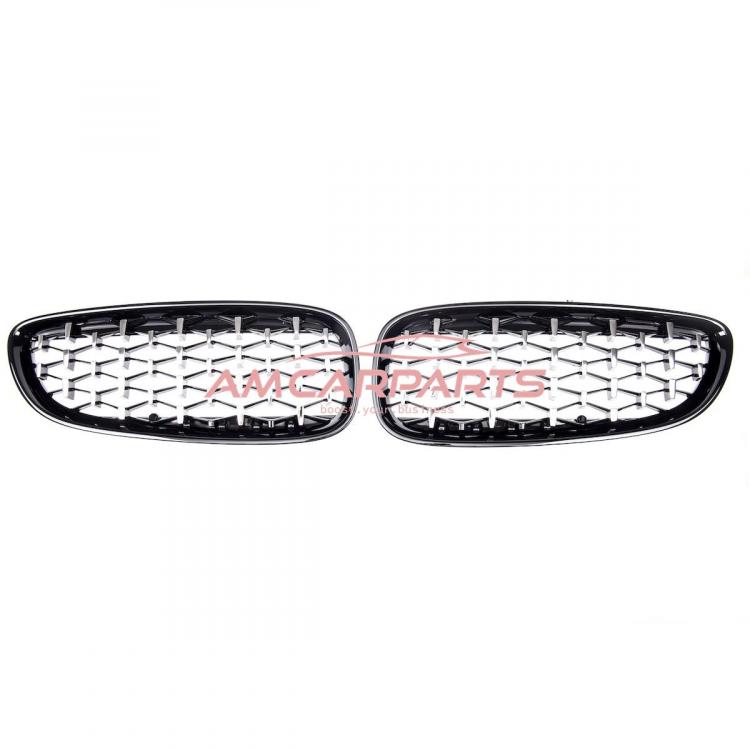 Upgrade "Teardrop" Design Kühlergrill / Sportgrill passend für BMW Z4 E89 09-16 Hochglanz schwarz / chrom